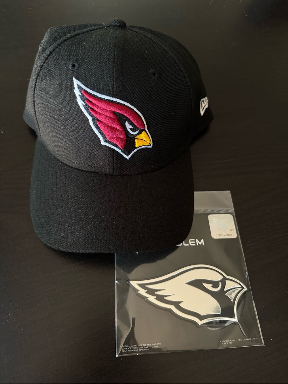 New Era Arizona Cardinals Black Red Logo Cap